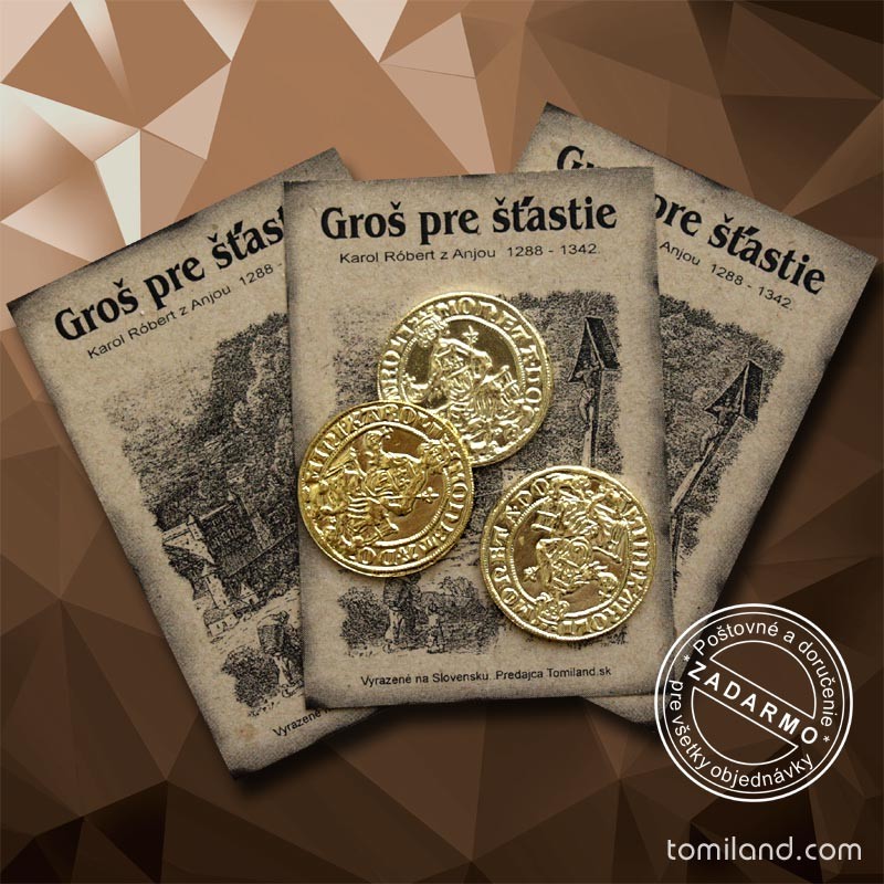 Tri zlaté groše pre šťastie - darček. Tri zlaté groše pre šťastie - darček.