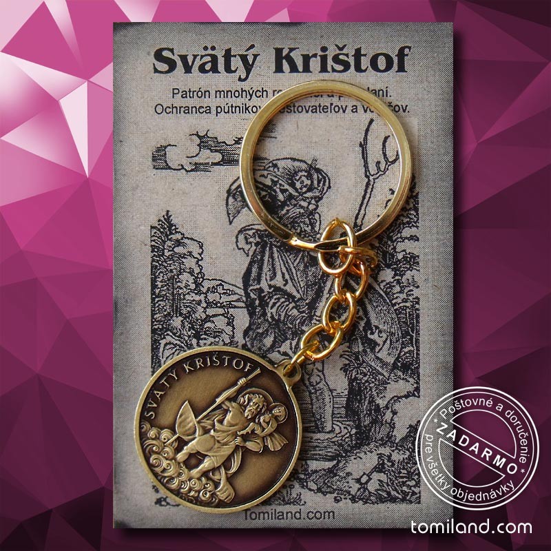 Kľúčenka svätého Krištofa za cenu len 6,95 EUR s doručením zadarmo.