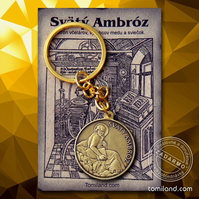 Kľúčenka svätého Amróza za cenu menej ako 7 EUR aj s poštovným v cene.